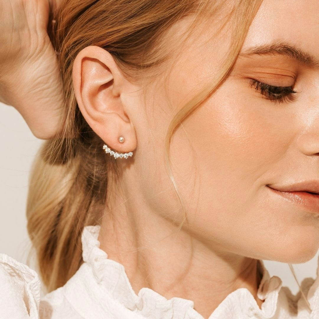 Scandinavian front back earrings – Shop Sparkles - Sparv Accessories