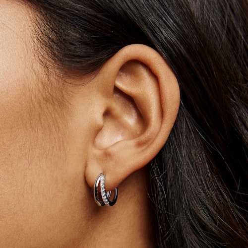 Goal hoops earrings