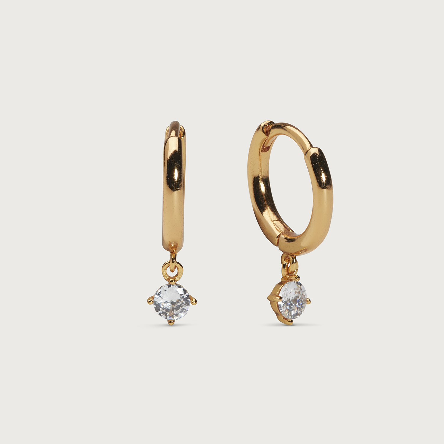 Petite Sparkling hoops earrings