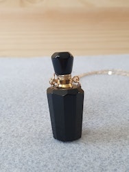 Parfymeflaske svart obsidian