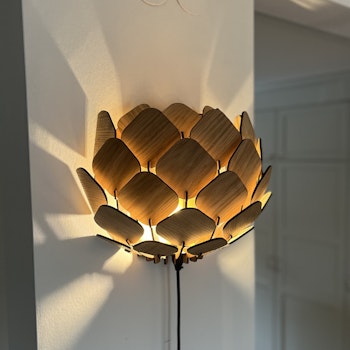 Vägglampa i trä - Hjortron