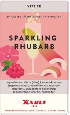 Te Vitt Sparkling Rhubarb, lösvikt, 100g