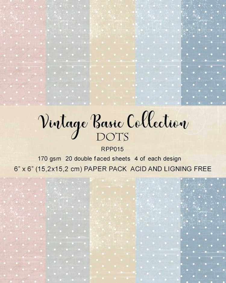 Reprint Vintage Basic Colletion Dots Paper pack