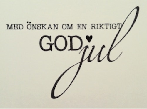 Med önskan om en riktigt god jul