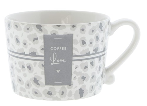 BC Collections Cup Leopard Coffee Love Grey