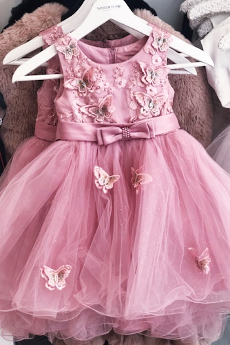 Barnklänning/näbbklänning rosa
