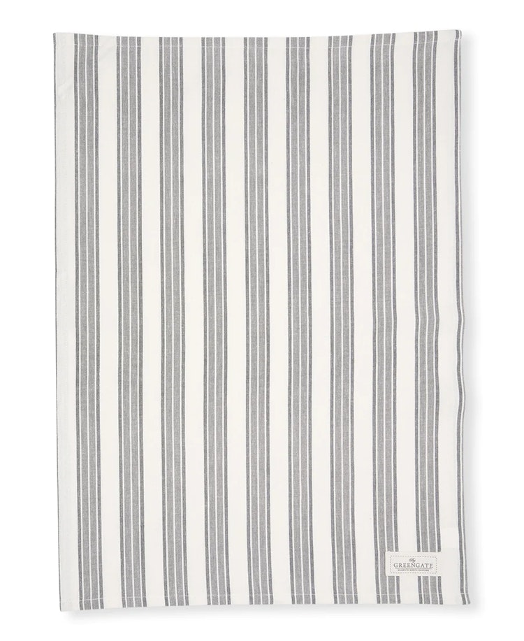 Greengate Tea Towel Alberte Dark Grey