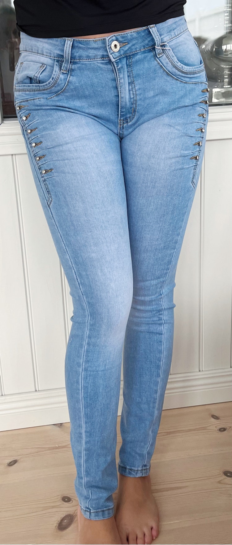 Place du jour/Chica London jeans med strass