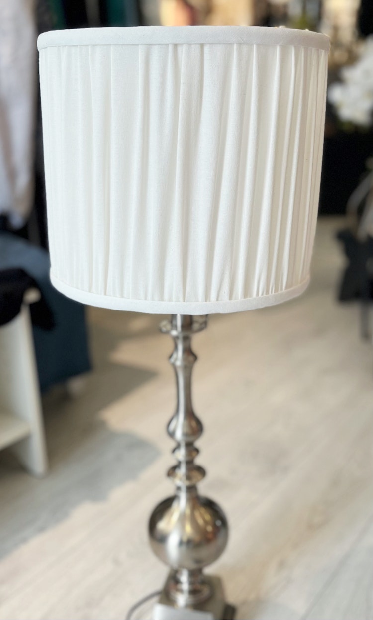 Lampskärm veckad bomull offwhite