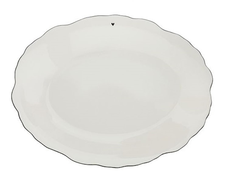 BC Collection servingplate white ruffle