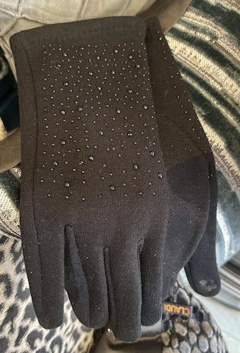 Handskar svart strass