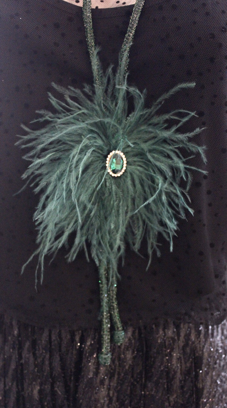 Halsband feather grön