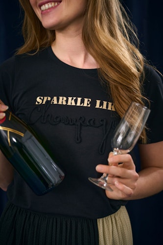 Culture Amora T-shirt Sparkle like champagne black