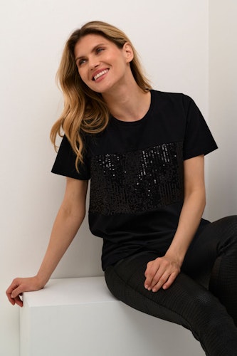 Culture Gith Sequin T-shirt black