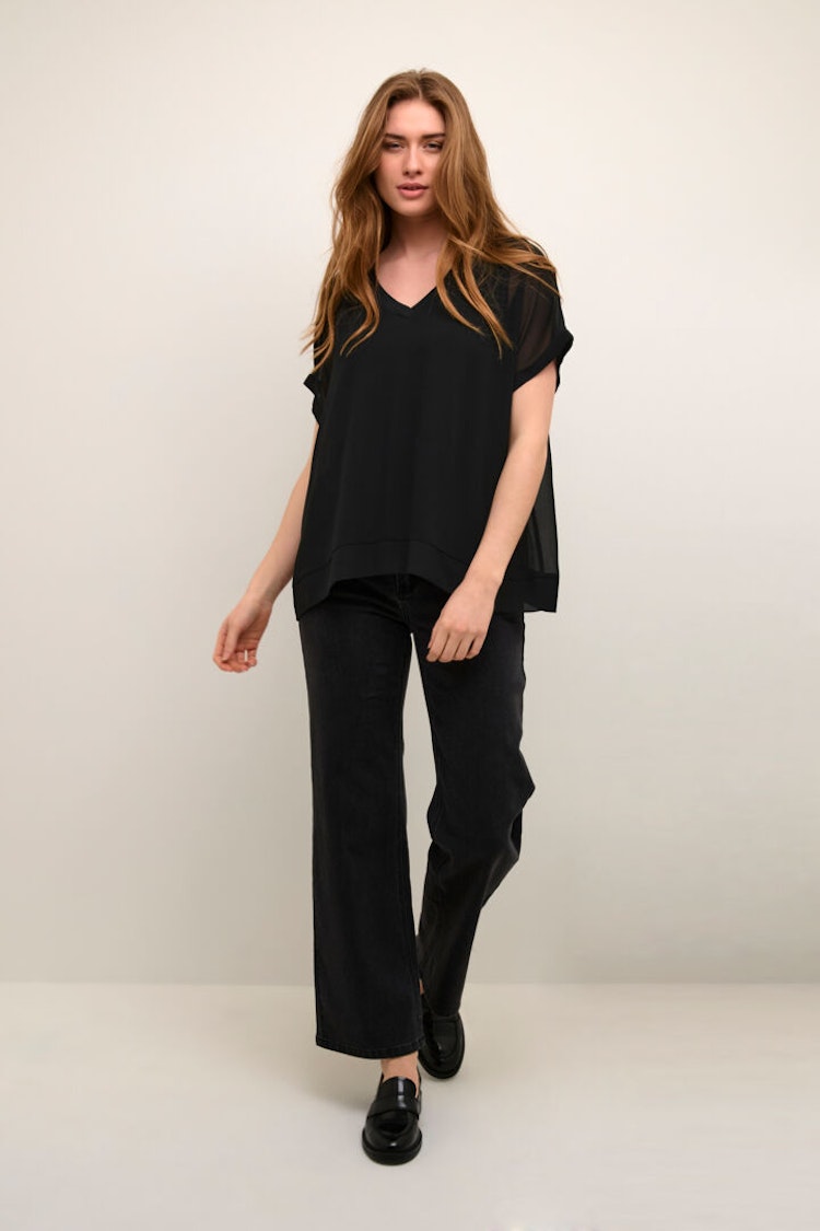 Culture Cheila Chiffon Blouse Black