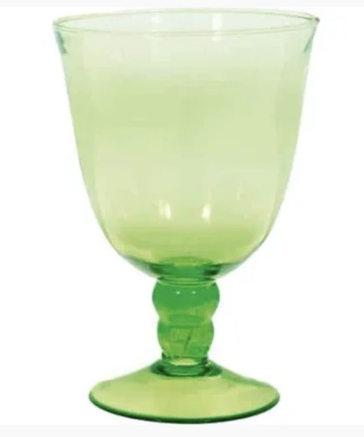 Greengate Wine glass green large