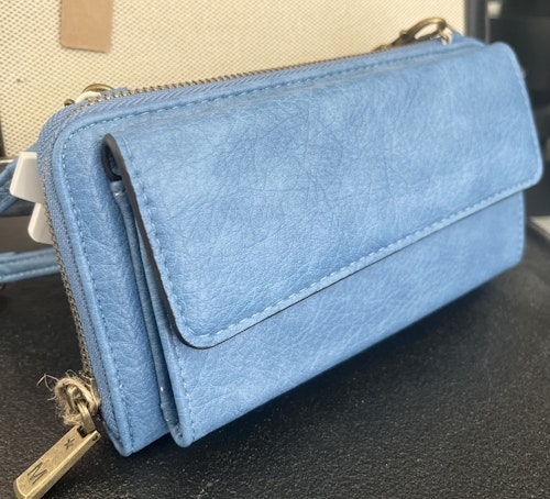 Mobilväska med plånbok Sky blue