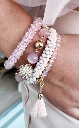 Armband Tofs ljusrosa