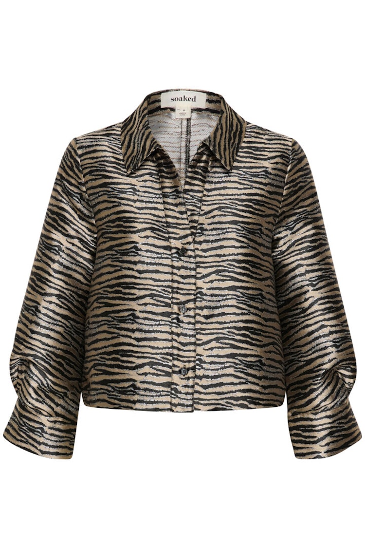 Soaked in luxury Elowen Shirt Zebra Jacquard