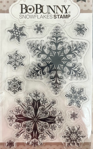 Bo Bunny clearstamps snowflakes