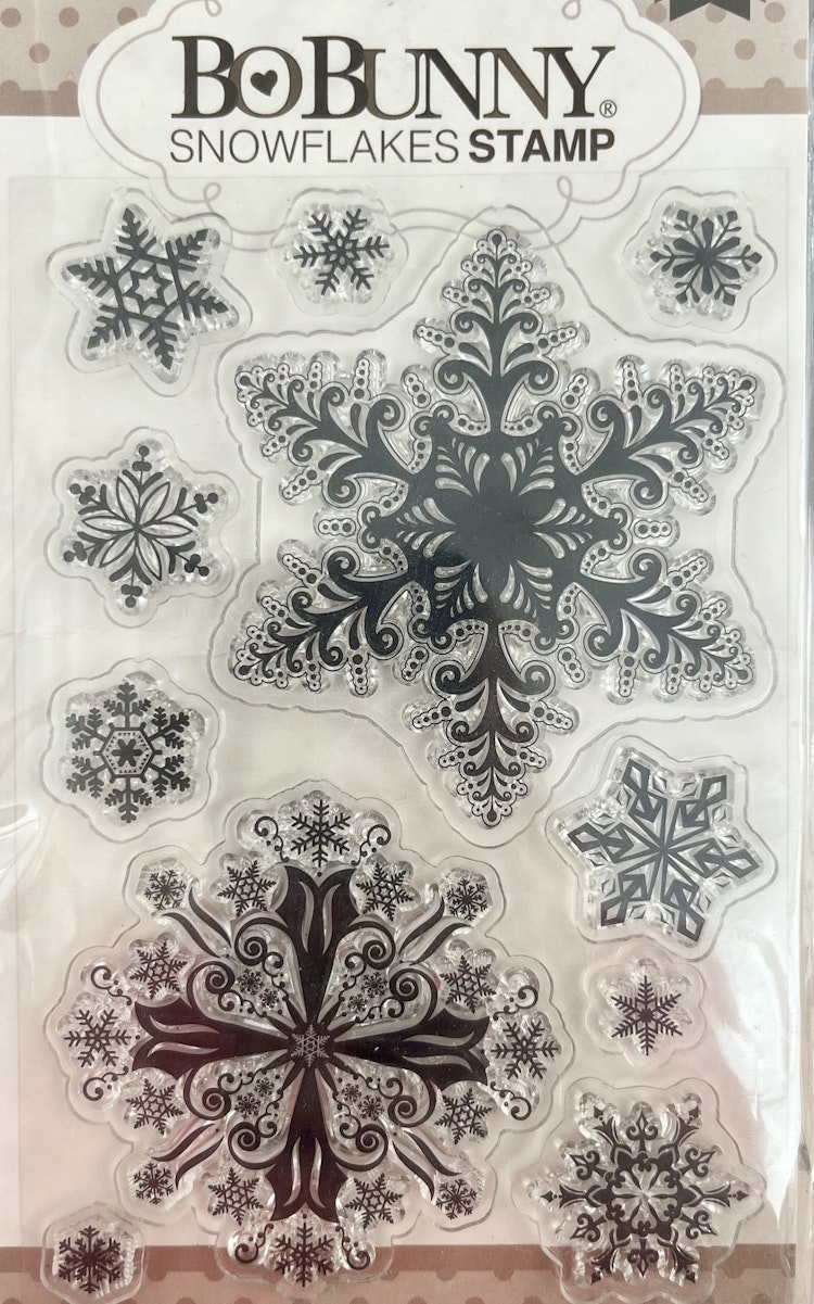 Bo Bunny clearstamps snowflakes