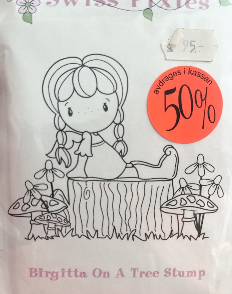Stämpel Birgitta on tree stump