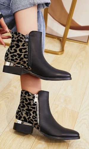 Boots leopard guld