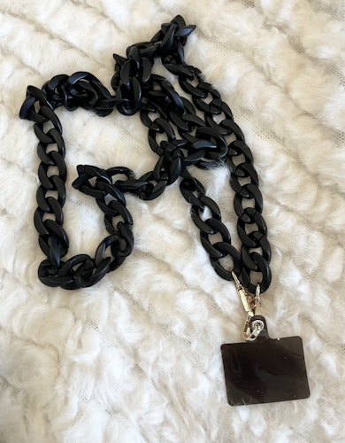 Mobilhalsband svart