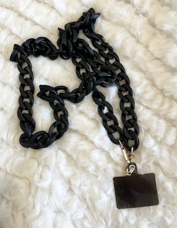 Mobilhalsband svart