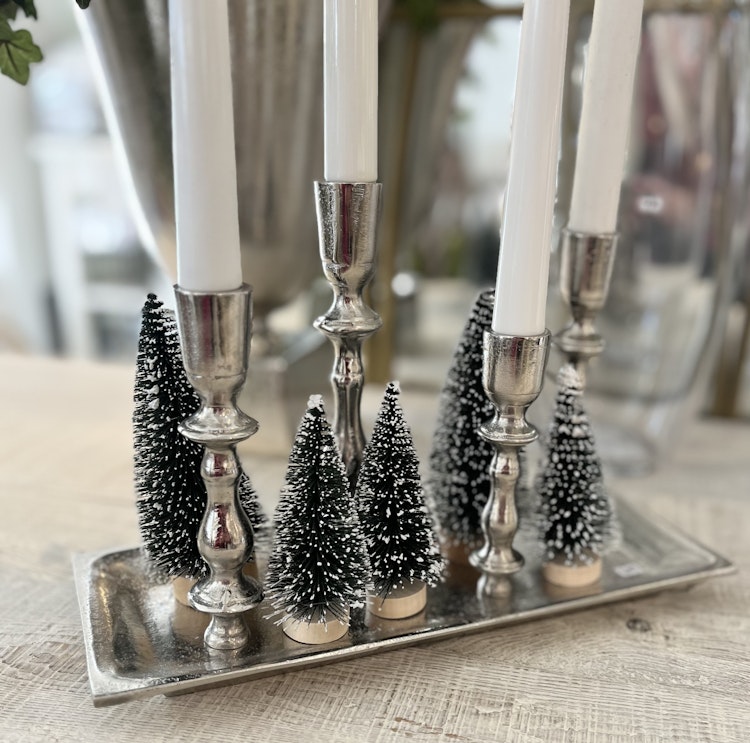 Ljusstake råaluminium silver