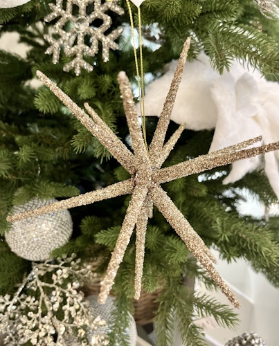 3D-stjärna champagneguld 20cm