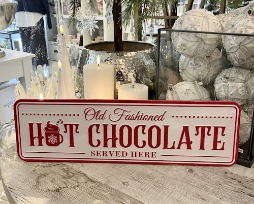 Hot chocolate plåtskylt