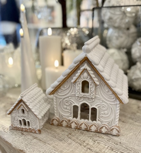 Pepparkakshus vitt