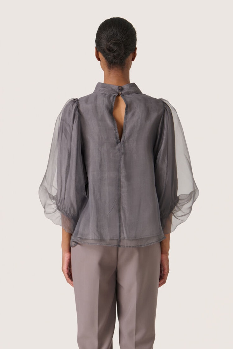 Soaked in luxury Chaya Blouse dark grey