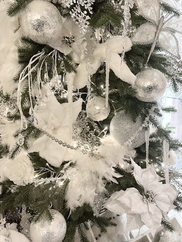 Pärlgirlang champagnesilver