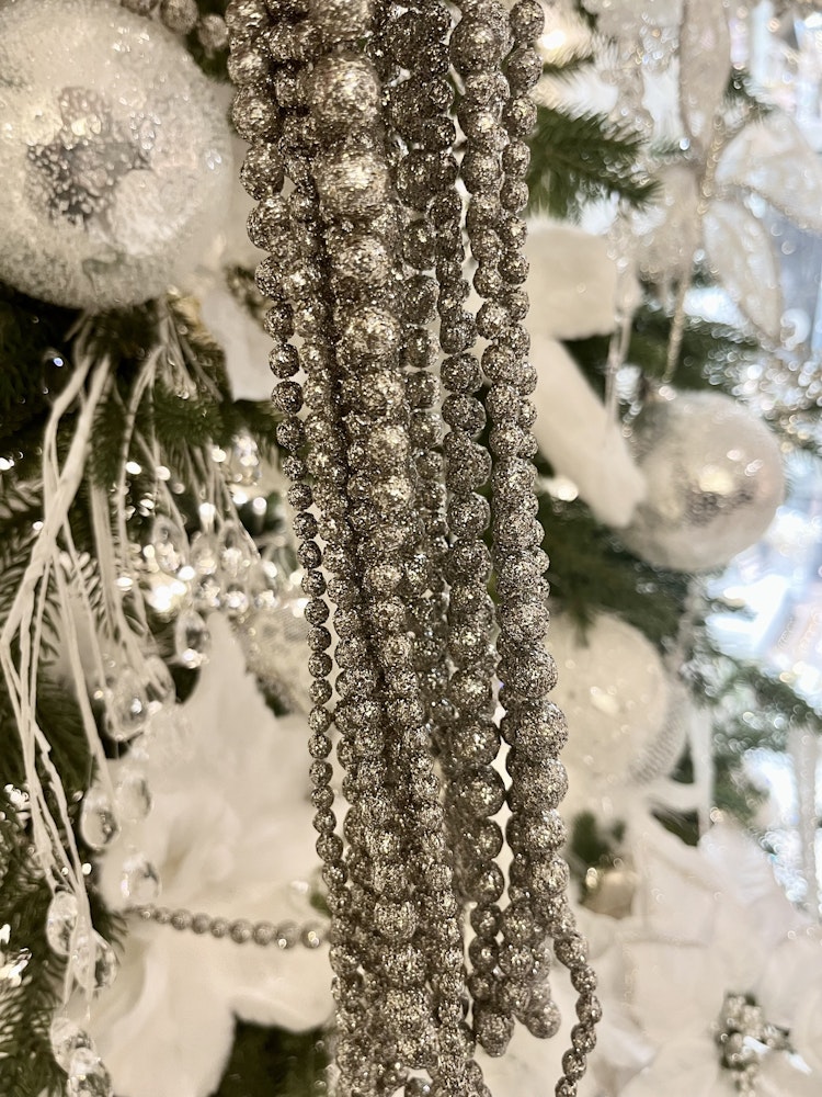 Pärlgirlang champagnesilver