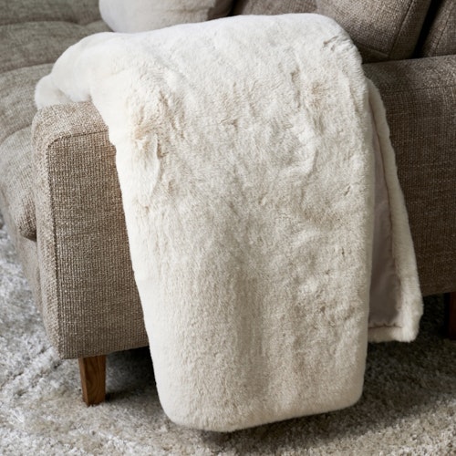 Riviera Maison Heather Faux Fur throw pläd