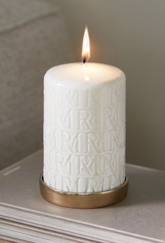 Riviera Maison RM Monogram candle offwhite