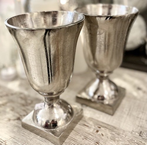 Pokalkruka råaluminium silver