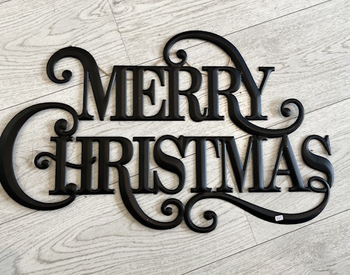Merry Christmas svart