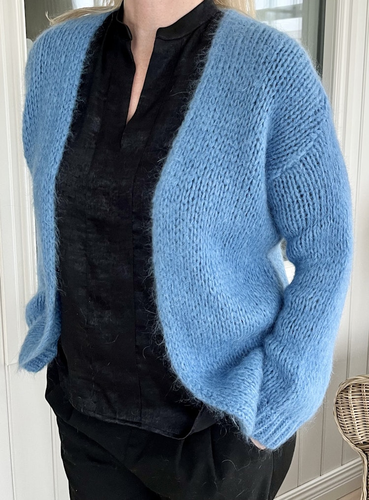 Cardigan jeansblå