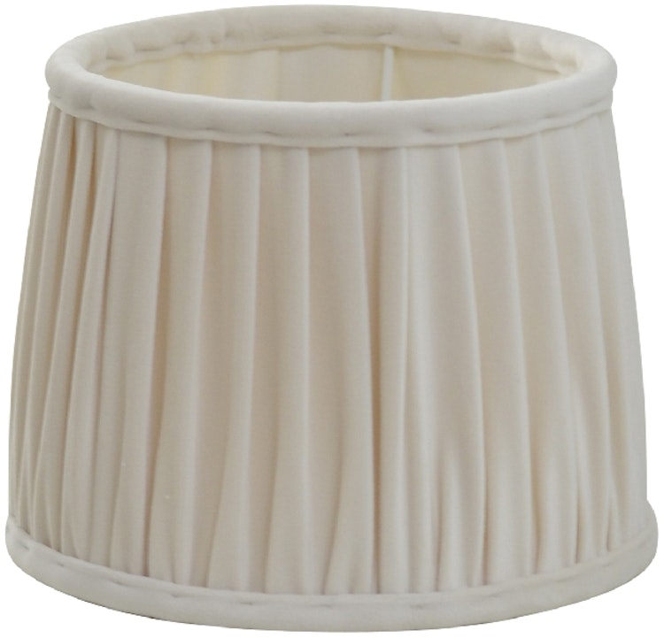 Lampskärm veckad sammet offwhite