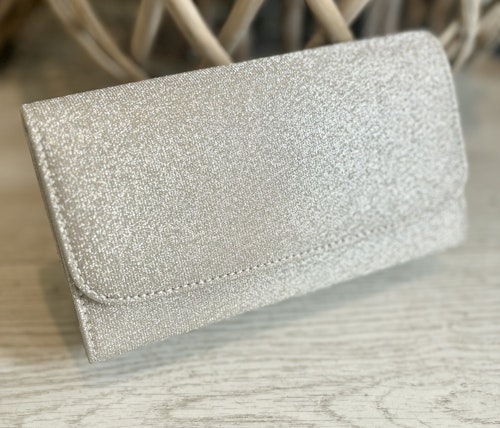 Glitterväska champagneguld