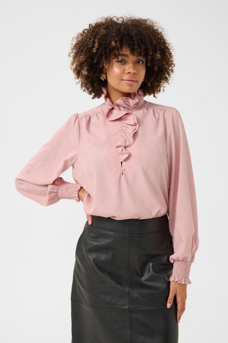 Culture Camusa flounce shirt pale mauve