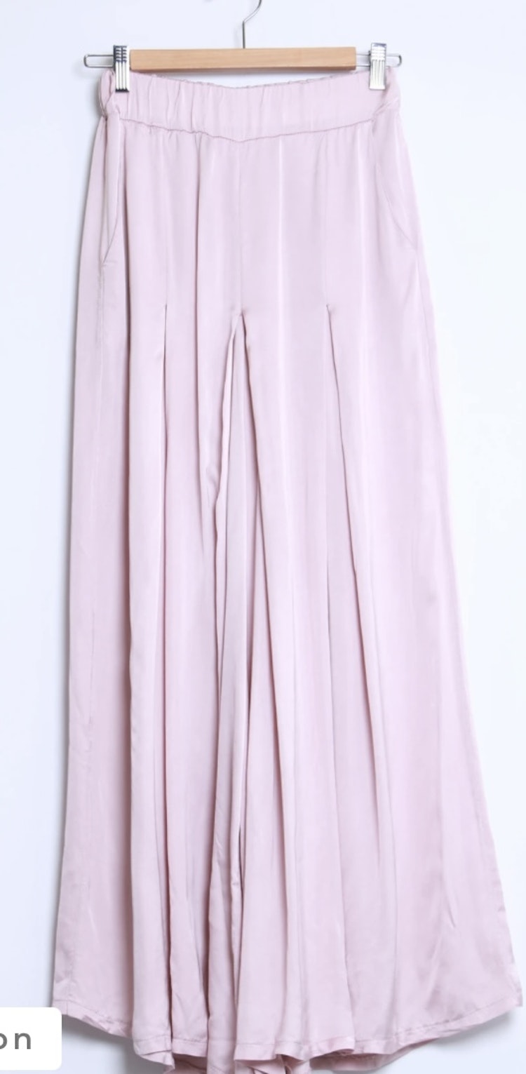 Byxkjol satin puderrosa