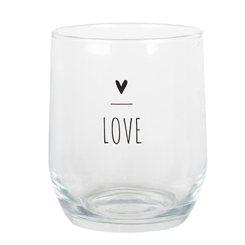 Water glass LOVE