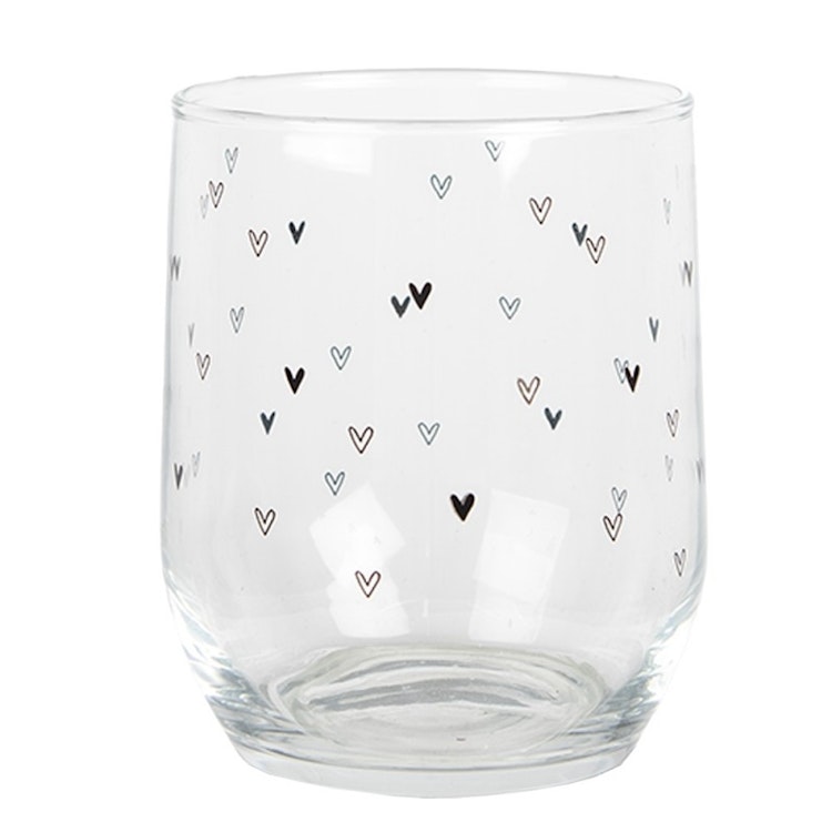 Water glass hearts