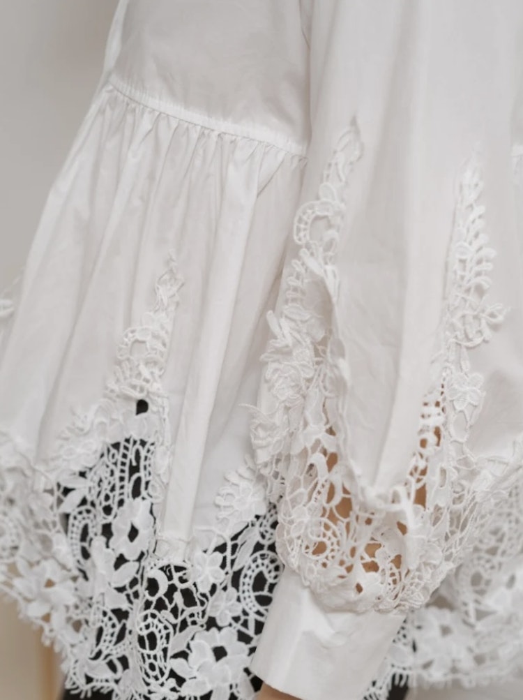 Lace shirt white