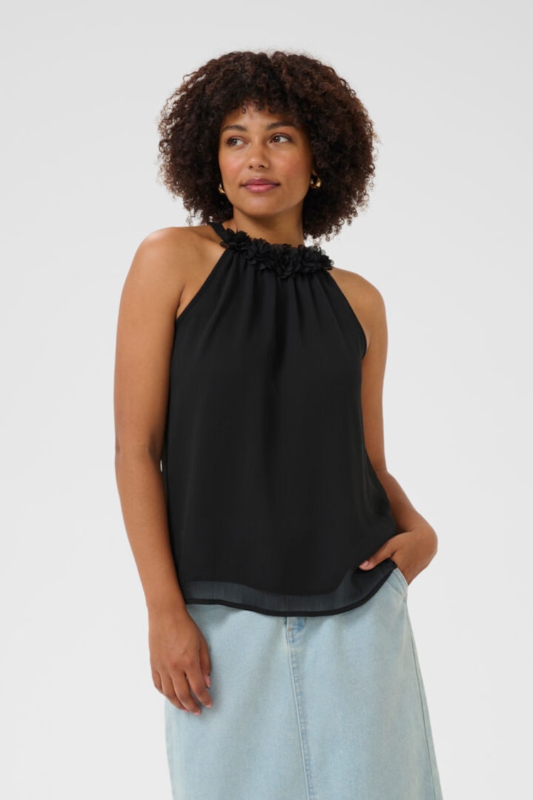 Cream Emery Top black