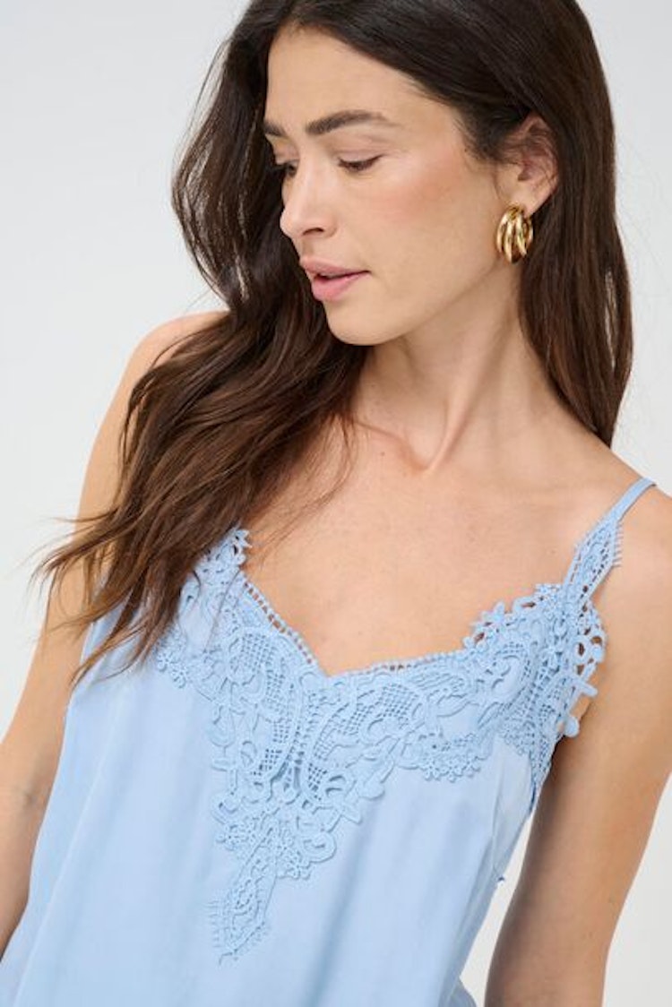 Cream Anna Top Clear sky